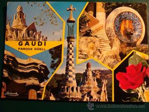 Postales: POSTAL DE BARCELONA, CATALUÑA. AÑO 1964. PARQUE GÜELL. ANTONI GAUDÍ. 572.